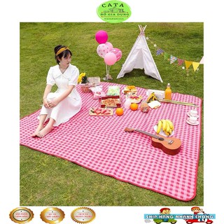 Thảm Picnic ,Dã Ngoại ,Du Lịch ,Cắm Trại ,Đi Phượt ,Khăn Trải Bàn ,...Chống Thấm Nước, Hoạ Tiết Caro Cao Cấp (Đ24) CT71
