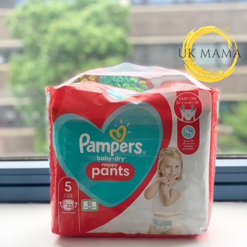 Bỉm quần Pampers UK Baby Dry size 3 (44 miếng) - size 4 (38miếng) - size 5 (33 miếng) - size 6 (28 miếng)