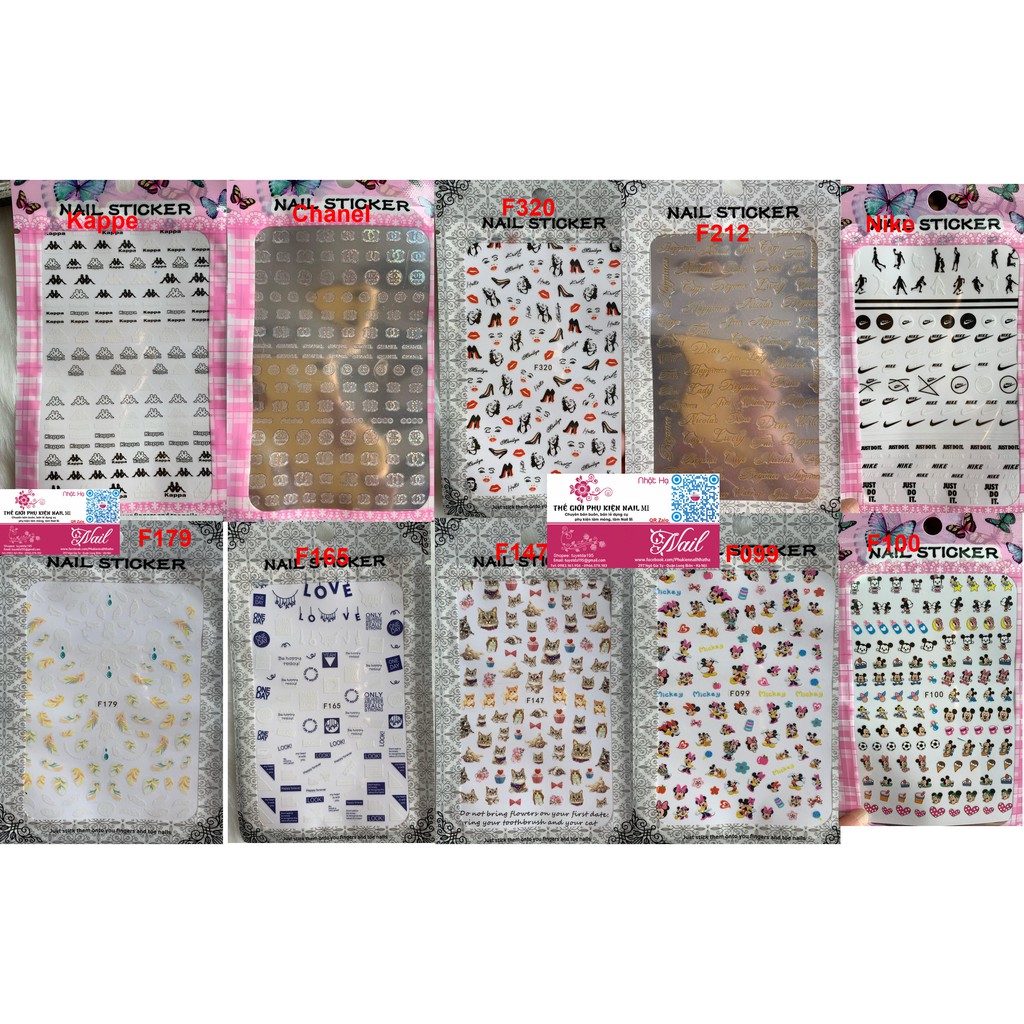 Nail Sticker Dán Móng Tay 3D Đẹp