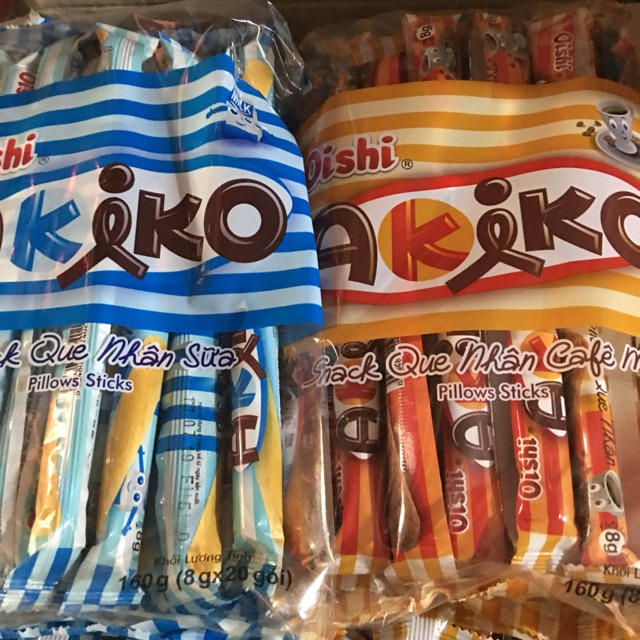 Combo 5 bịch bánh que akiko(vị sữa và moka)