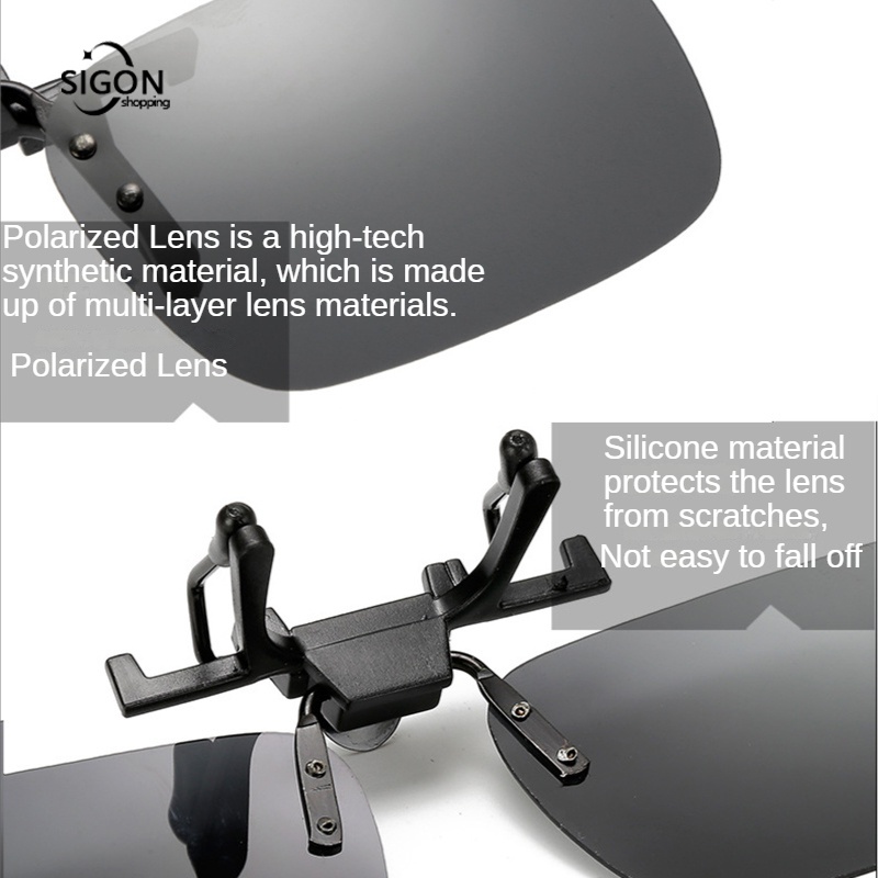 Kính Mát Phân Cực Dạng Kẹp Phù Hợp Cho Lái Xe/Câu Cá/Đường Phố