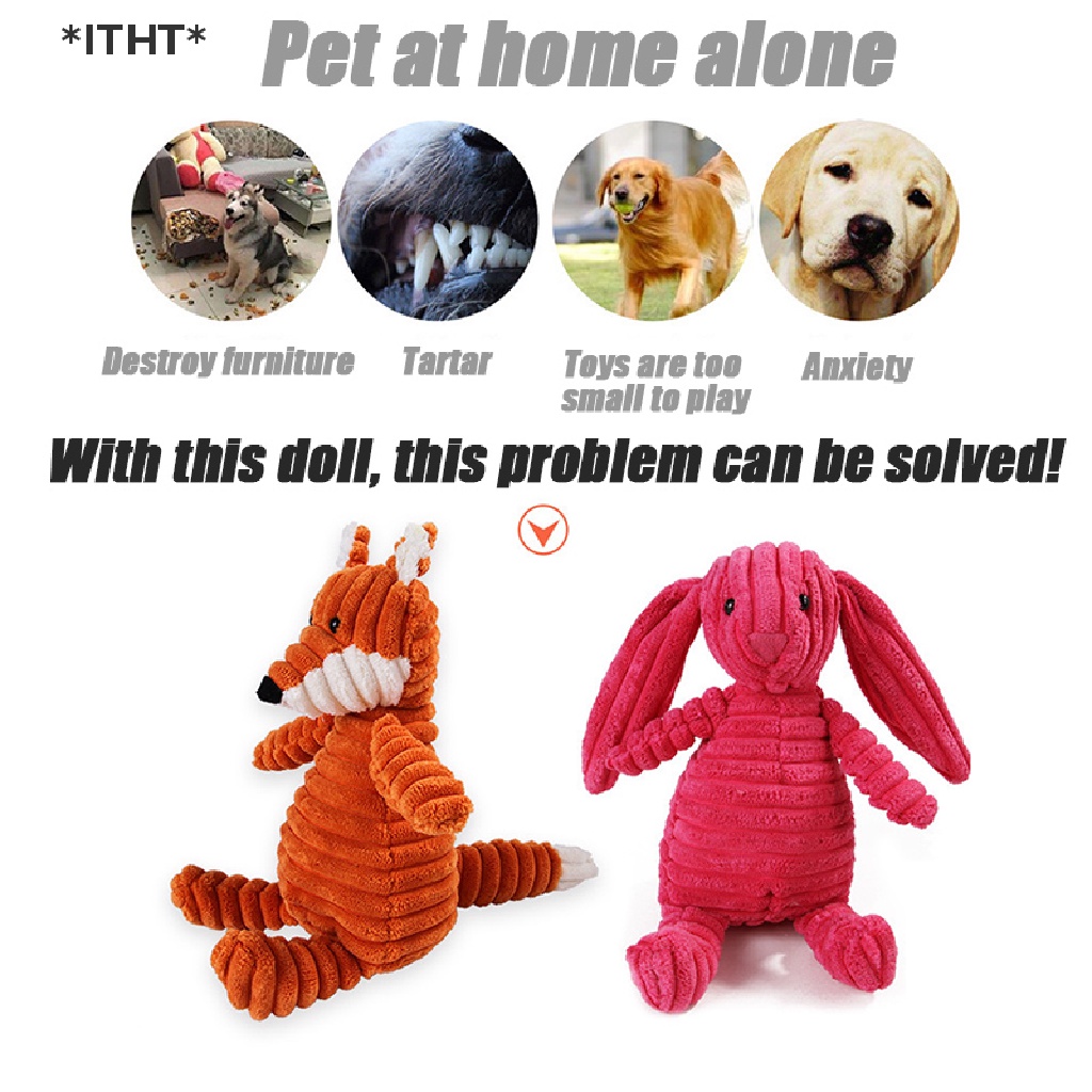 [ITHT] Đồ Chơi Bằng Vải Nhung Hình Động Vật Chống Cắn Cho Thú Cưng [Hot]