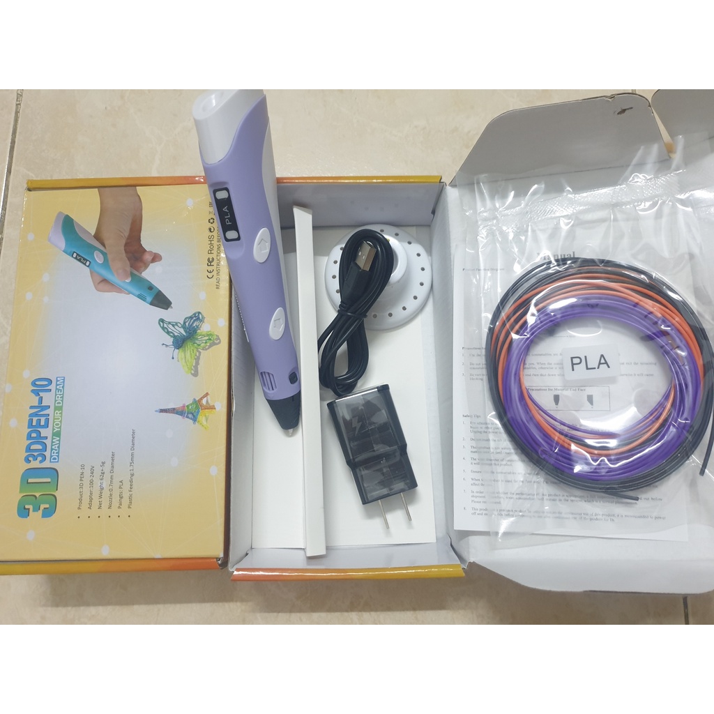 Bút vẽ 3D kèm mực tạo mô hình 3 chiều độc đáo cho bé