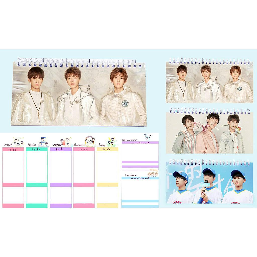 Sổ kế hoạch tuần tfboys hoạt hình WPI43 Weekly Planner 52 trang