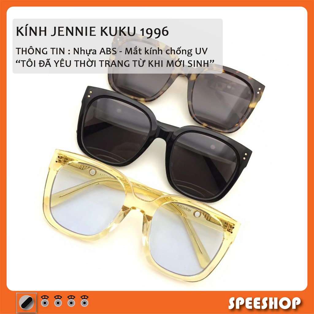 [INCU16APR] Kính mát nữ Jennie kuku 1996, kính mát nữ Hàn Quốc chống tia UV 400