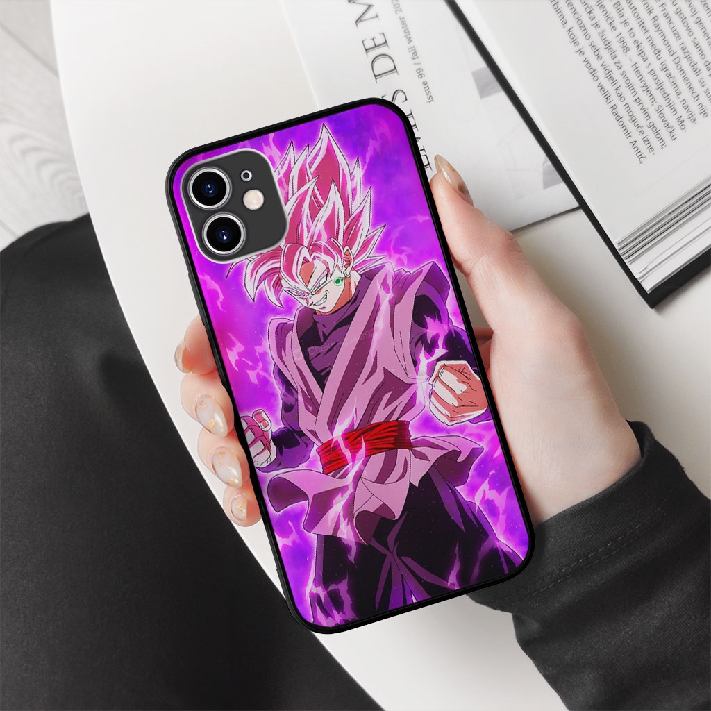 Ốp điện thoại Black Goku Super Saiyan  vận công hiển thánh dành cho Iphone 6 7 8 Plus 11 12 13 PRO MINI GOKPOD00063
