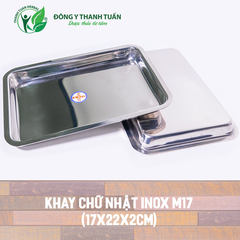 Khay chữ nhật, khay inox y tế Vinh Tấn các kích thước (Khay đúc)