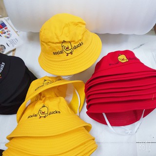 Nón Bucket / Mũ Vành Tròn Tai Bèo Hoạ Tiết Chú Vịt Vàng Hot Trend N035 cho bé 1-4 tuổi