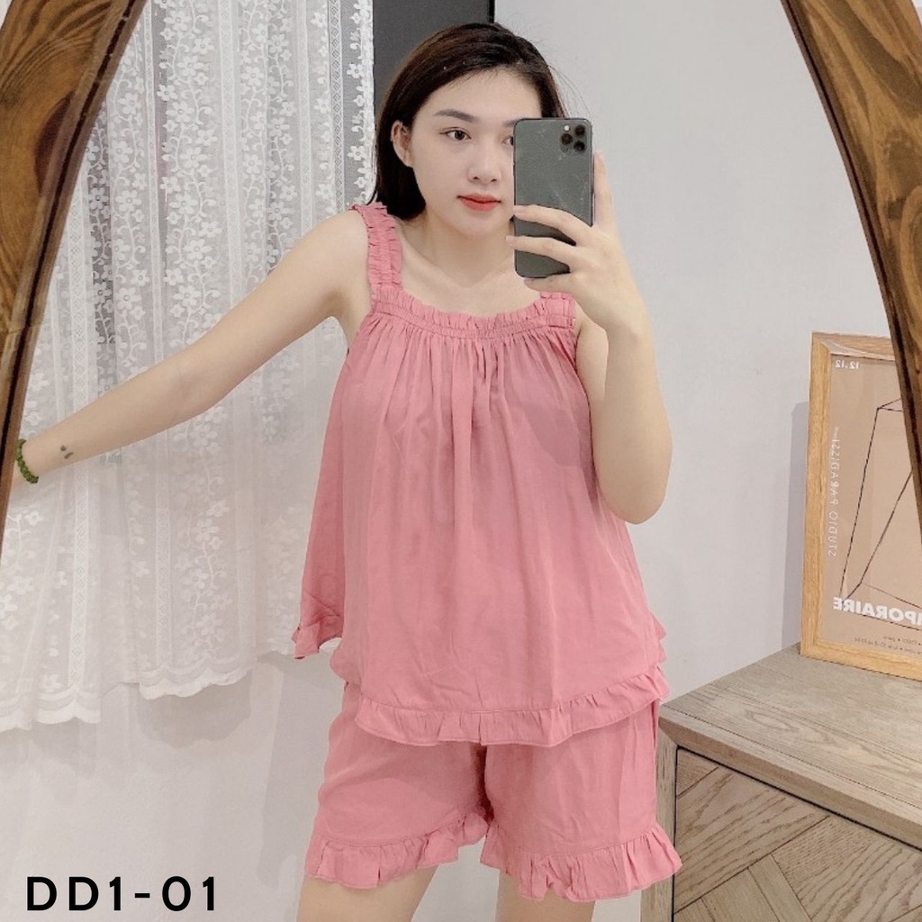 BỘ MẶC NHÀ ĐŨI HAI DÂY SIÊU MỀM MÁT