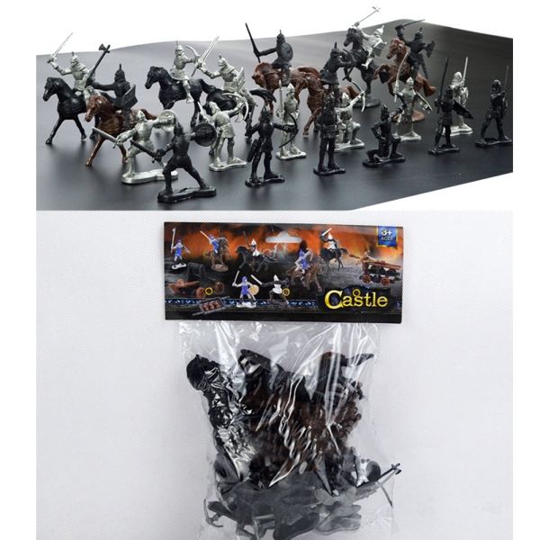 Bộ mô hình 12 quân lính + 8 ngựa + 8 kỵ binh mini bằng nhựa đồ chơi đáng yêu cho bé