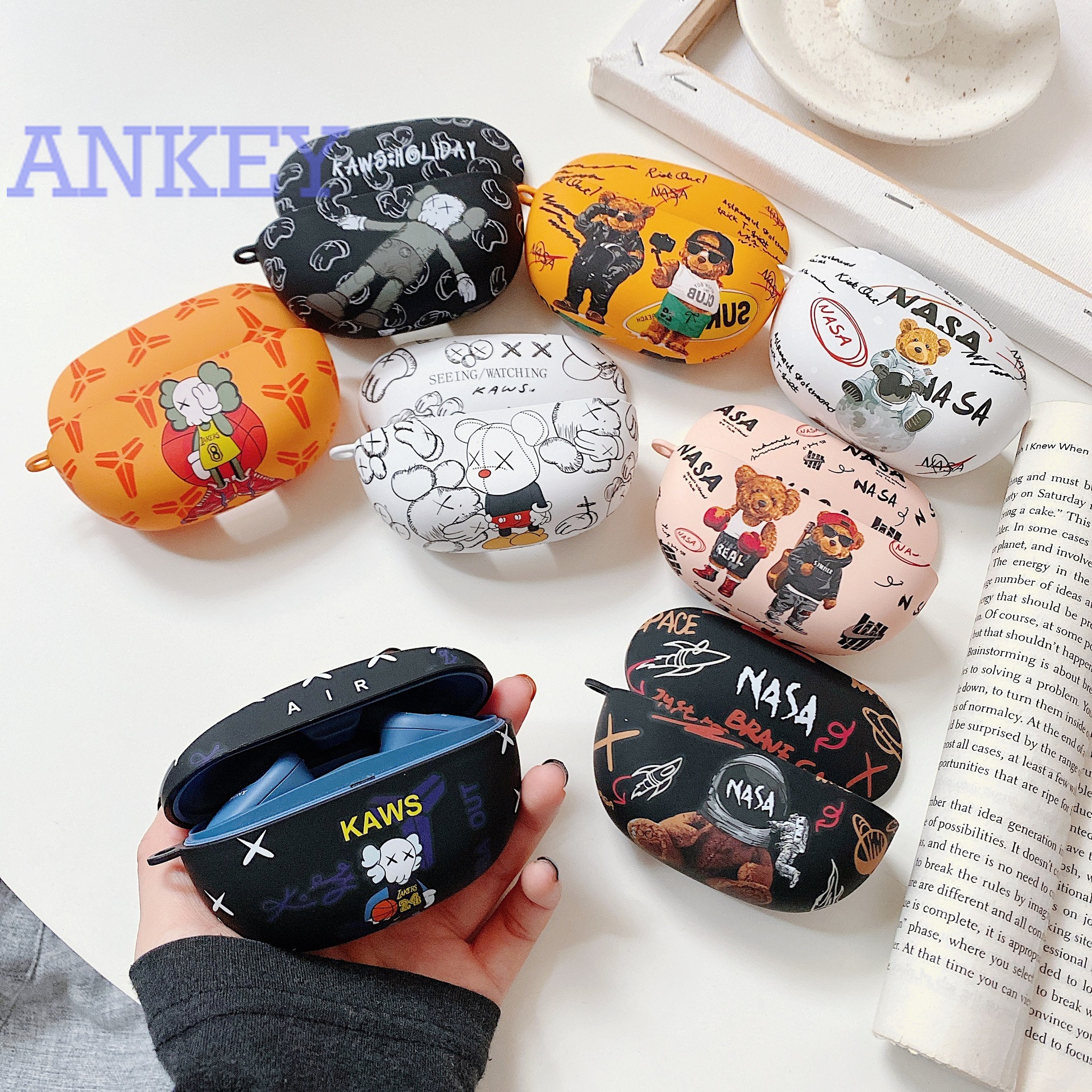 Sony WF-SP800N Vỏ bảo vệ hộp sạc tai nghe bằng nhựa cứng chống sốc chống nước