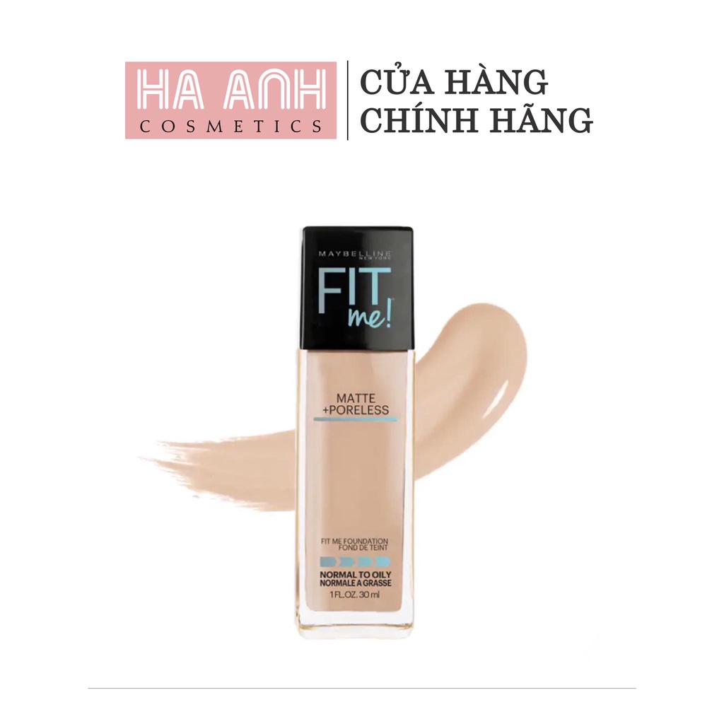 Kem Nền Mịn Nhẹ Kiềm Dầu Fit Me Maybelline New York Matte Poreless Foundation 30ml