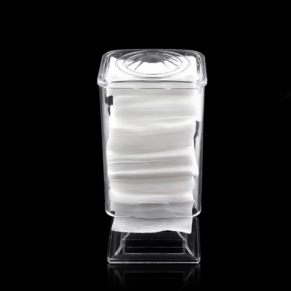 1 Hộp Nhựa Acrylic Trong Suốt Đựng Bông Tẩy Sơn Móng Tay / Bông Tẩy Trang / Bông Tẩy Trang Nhiều Màu Sáng Tạo