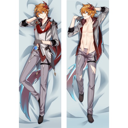 Vỏ Gối Dài In Hình Dakimakura Game Genshin Impact Tartaglia Cos