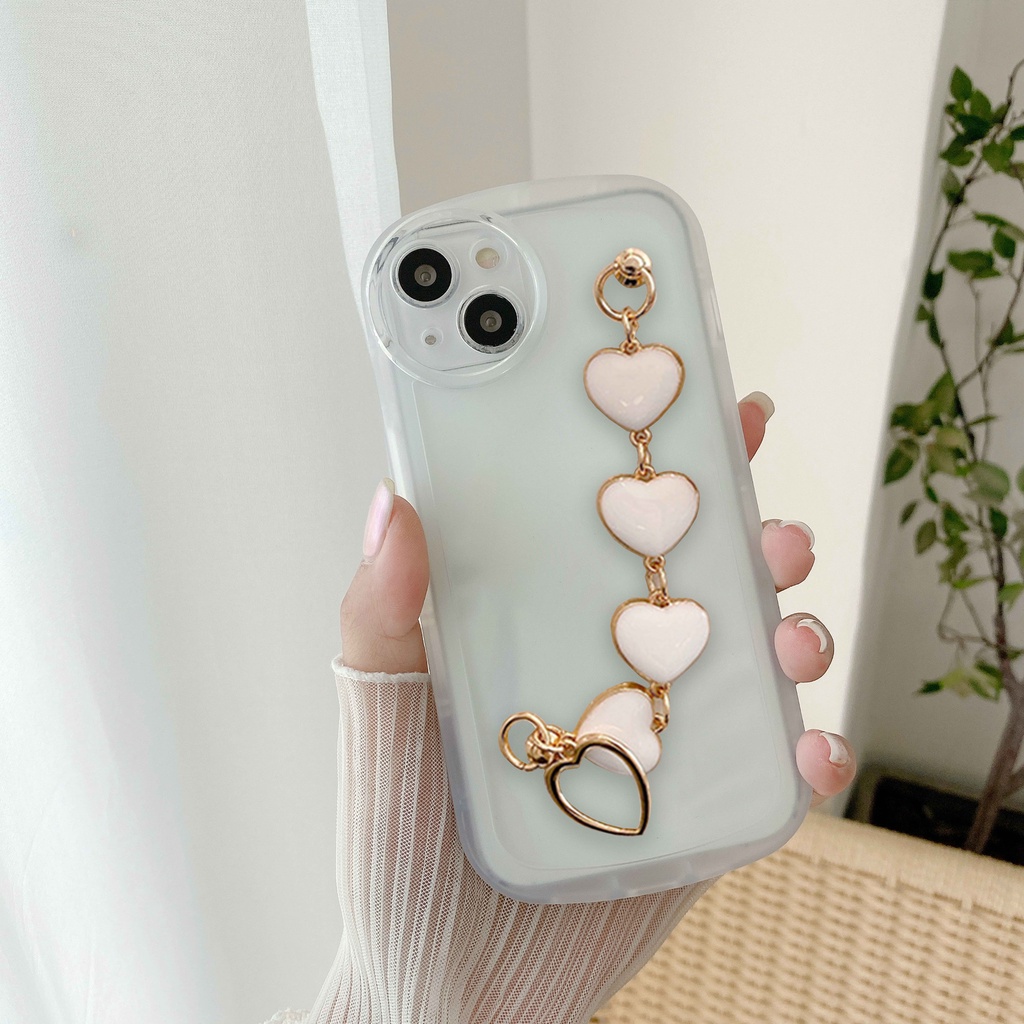 Ốp Điện Thoại Màu Kẹo Ngọt Có Dây Xích Cho Xiaomi Mi 11T 11T Pro 10 10s Redmi 10 10C 9 9C 9T NOTE 9 11 11S POCO F3