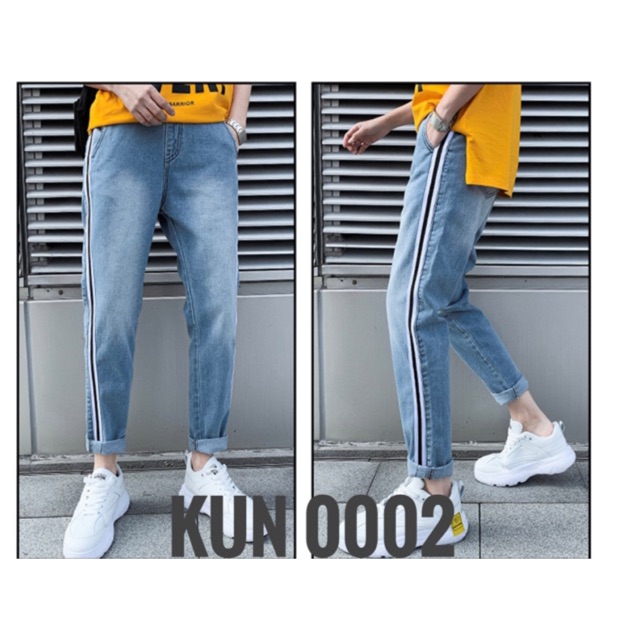Quần JEAN Nam HÀN QUỐC quần baggy jeans mã 002 cao cấp Kun Shop
