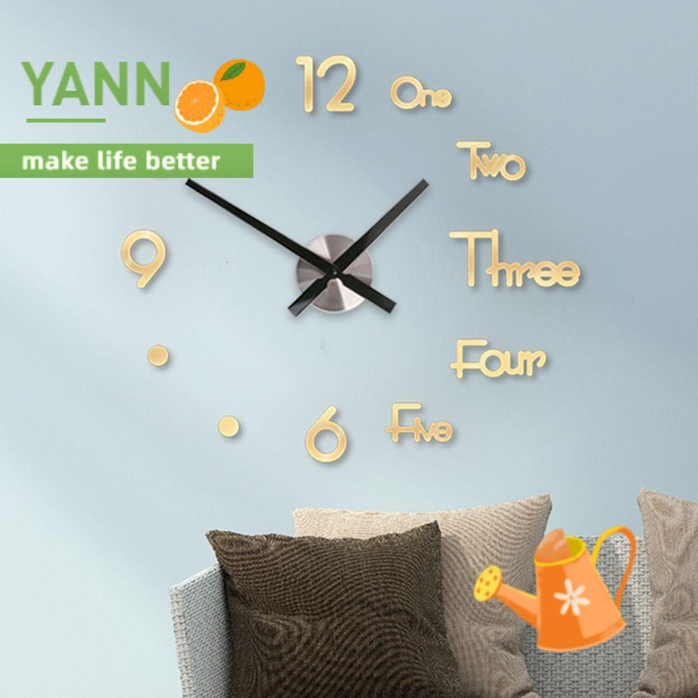 Miếng Dán Tường Hình Đồng Hồ 3D Mặt Gương Tự Dính Không Gây Tiếng Ồn Trang Trí Nhà Cửa Phòng Khách|Chuông / Nhiều Màu