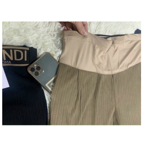 Quần bầu cạp chữ chất thun tăm lạnh có chun chỉnh tiện lợi