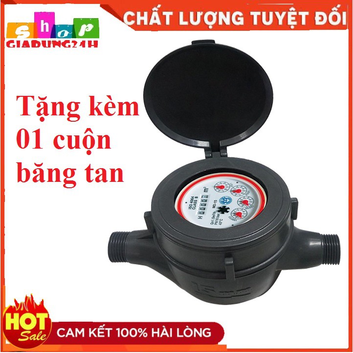 Đồng hồ nước chính hãng + Tặng kèm 1 cuộn cao su non - Đồng hồ nước sinh hoạt-Giadung24h