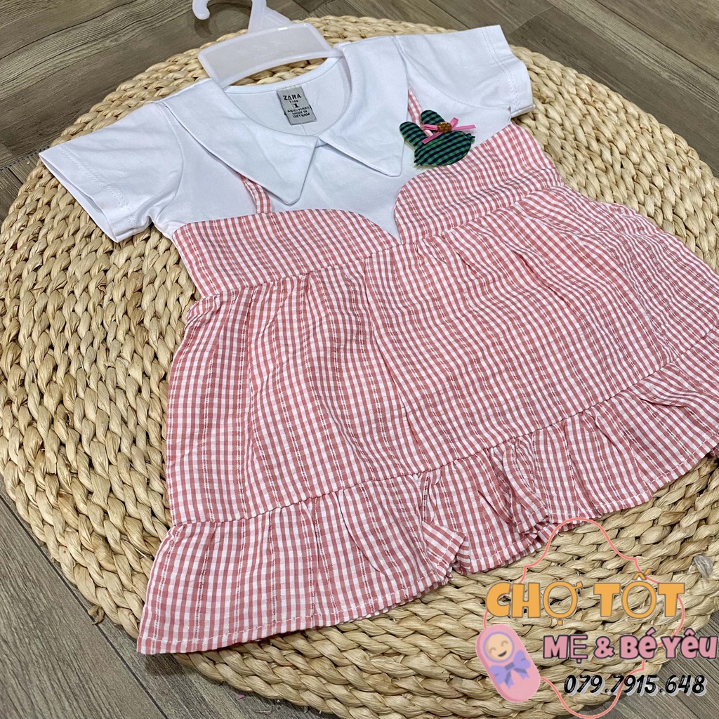 Set đầm thun kate hàn giả yếm siêu xinh (1-5