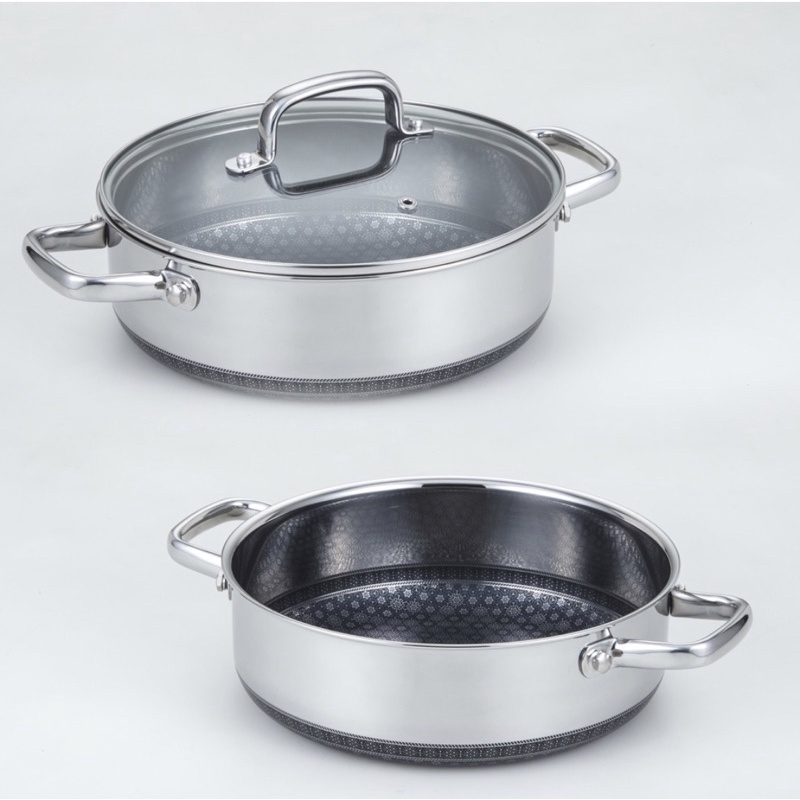 Nồi Chống Dính Hoa Tuyết Bếp Từ Cào Không Xước Noon Song KimsCook - 18cm/20cm/24cm/26cm