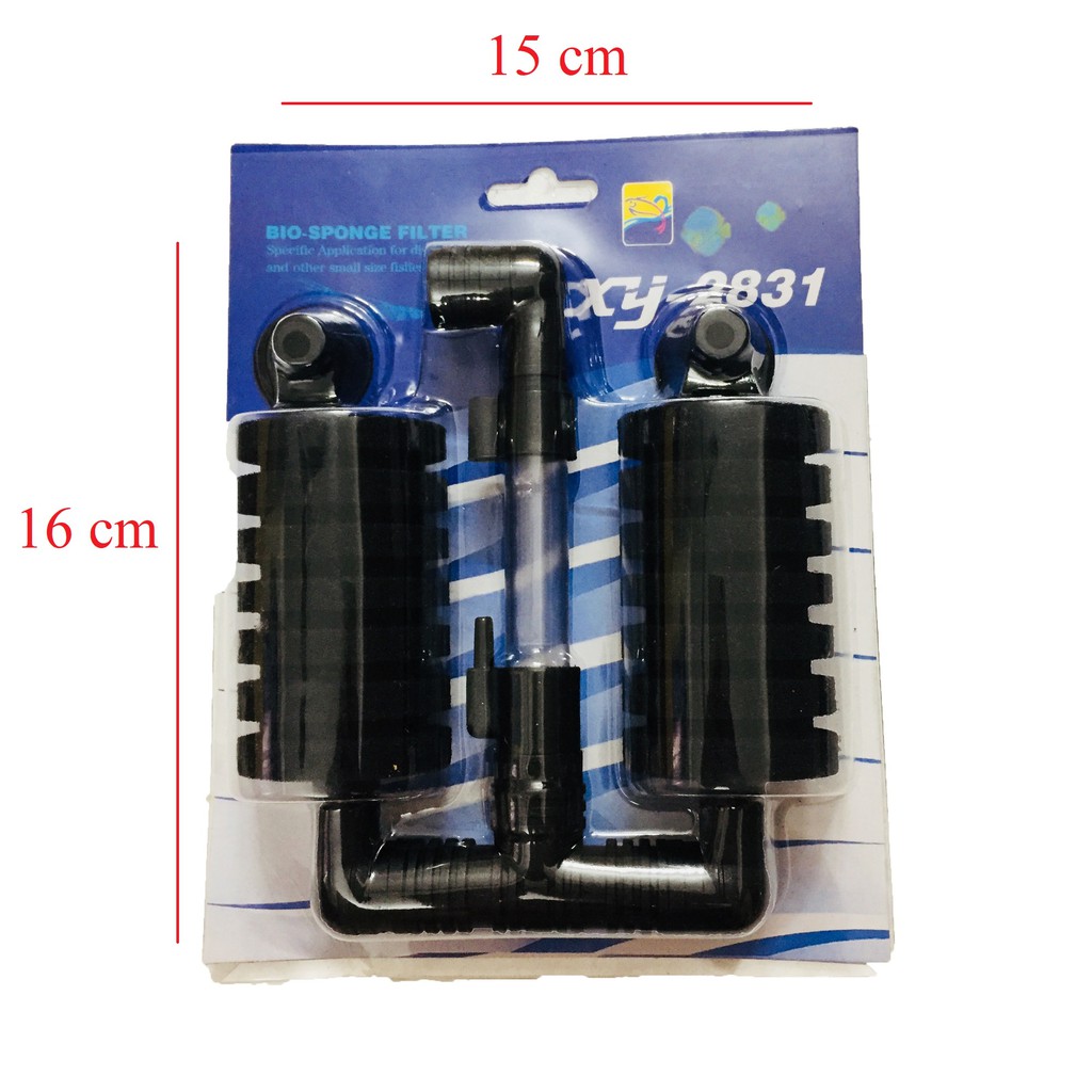 Lọc Vi Sinh Đôi XY2822-XY2831 - Lọc Hơi Vi Sinh, Lọc Bio, Lọc Mút Xinyou 2822