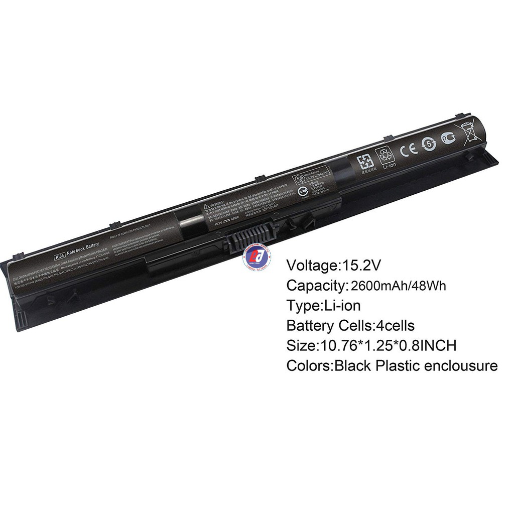 Pin Laptop HP  HSTNN-LB6R, HSTNN-LB6S, TPN-Q158, TPN-Q159, TPN-Q160 K104, BẢO HÀNH 6 THÁNG ĐỔI MỚI