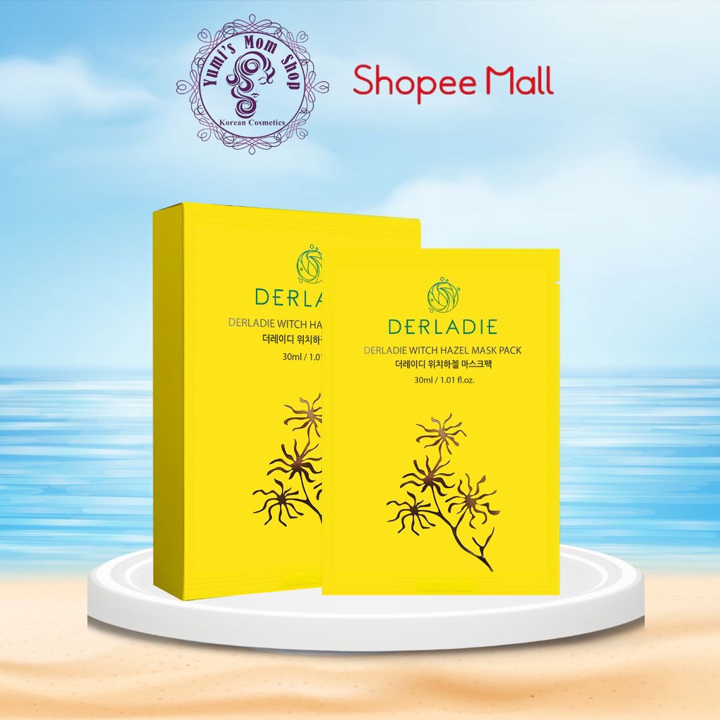 Mặt Nạ giảm mụn giảm sưng viêm Derladie Witch Hazel Mask Pack 30ml