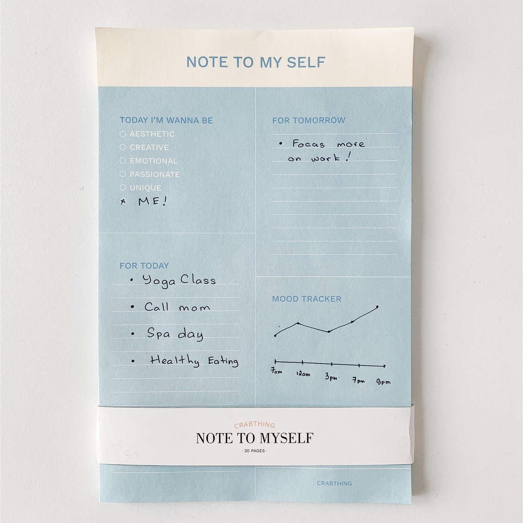 Giấy note ghi chú cho bản thân - Crabit Note to myself - 30 tờ