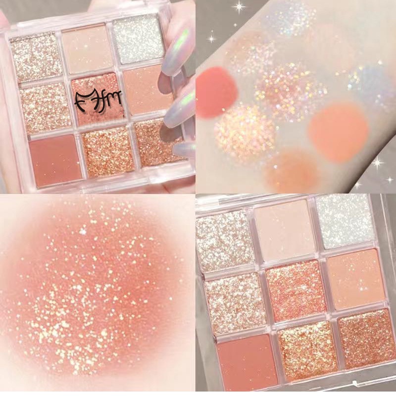 COLOURPOP Bảng Phấn Mắt 9 Màu Nhũ Kim Tuyến Chống Nước Chống Mồ Hôi CRD