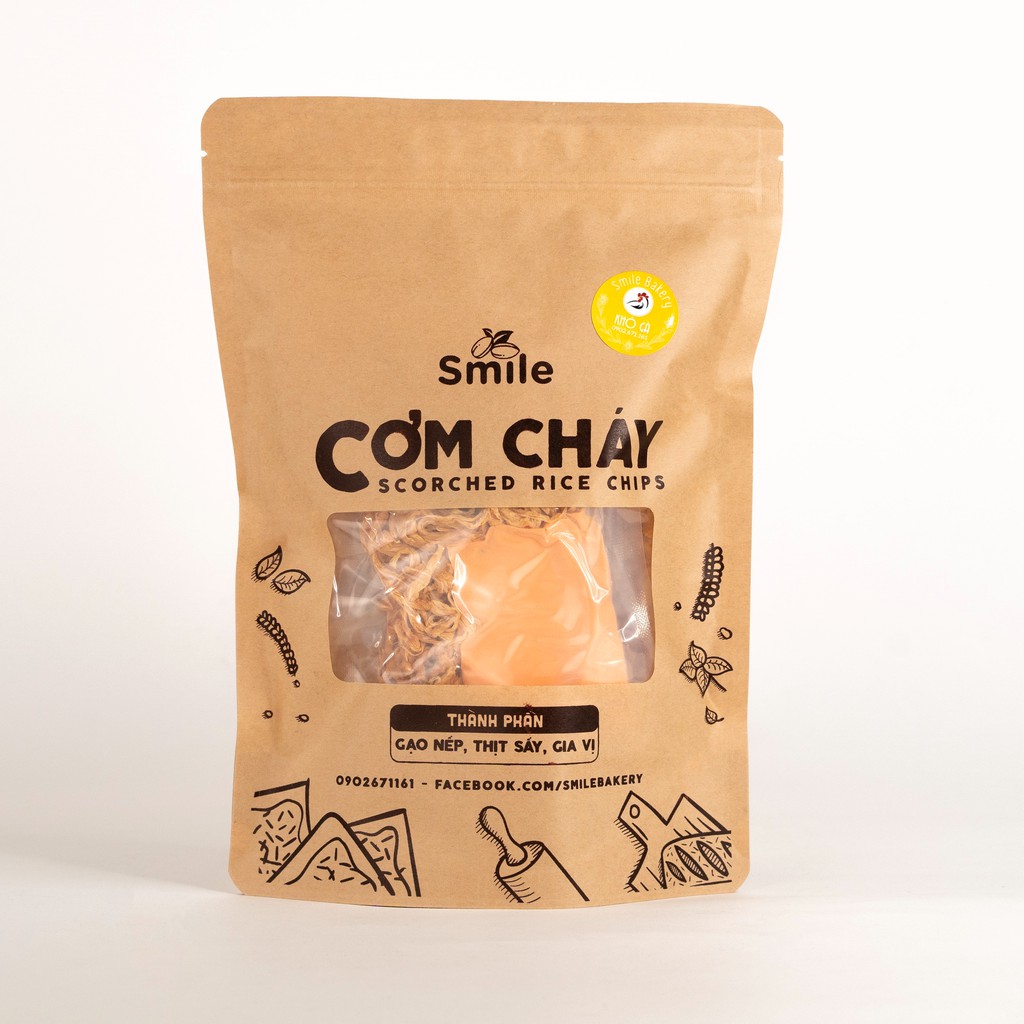 Cơm cháy khô gà phô mai lắc 250gr, cơm cháy vệ sinh nhà làm - SmilePlanty