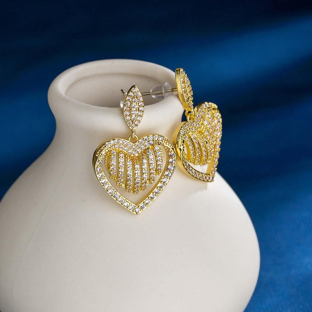 Khuyên Tai Lủng Lẳng Đính Đá Đơn Giản Thời Trang Hàn Quốc Cho Nữ