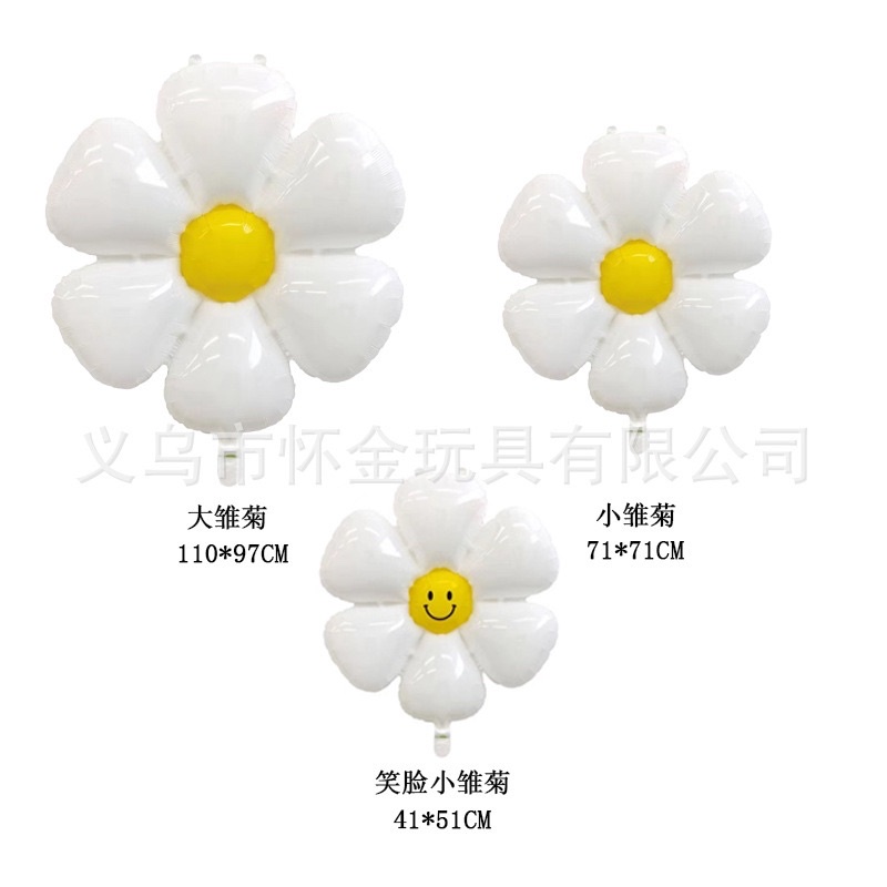 Bóng hình hoa cúc trang trí tiệc sinh nhật