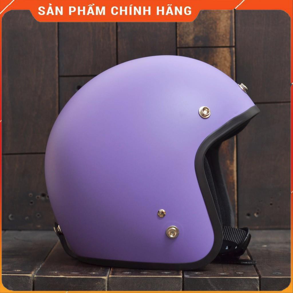 Mũ bảo hiểm 3/4 chuyên phượt (Tím Nhám)