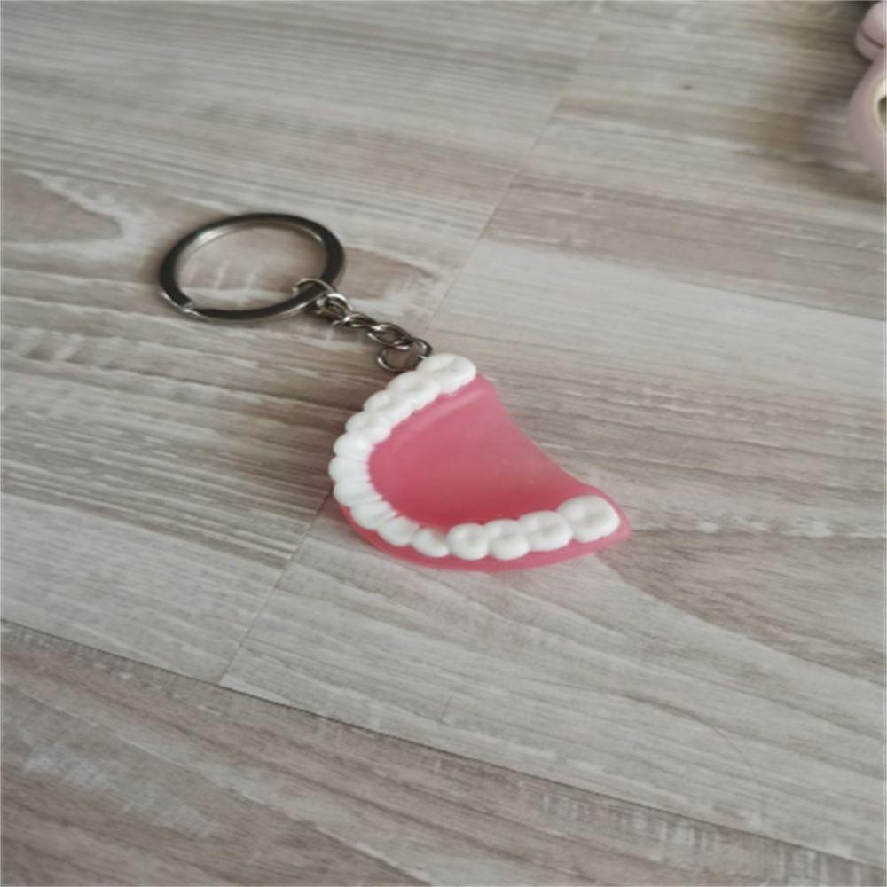 Móc Khóa Hình Chiếc Răng Giả Màu Sắc Ngẫu Nhiên