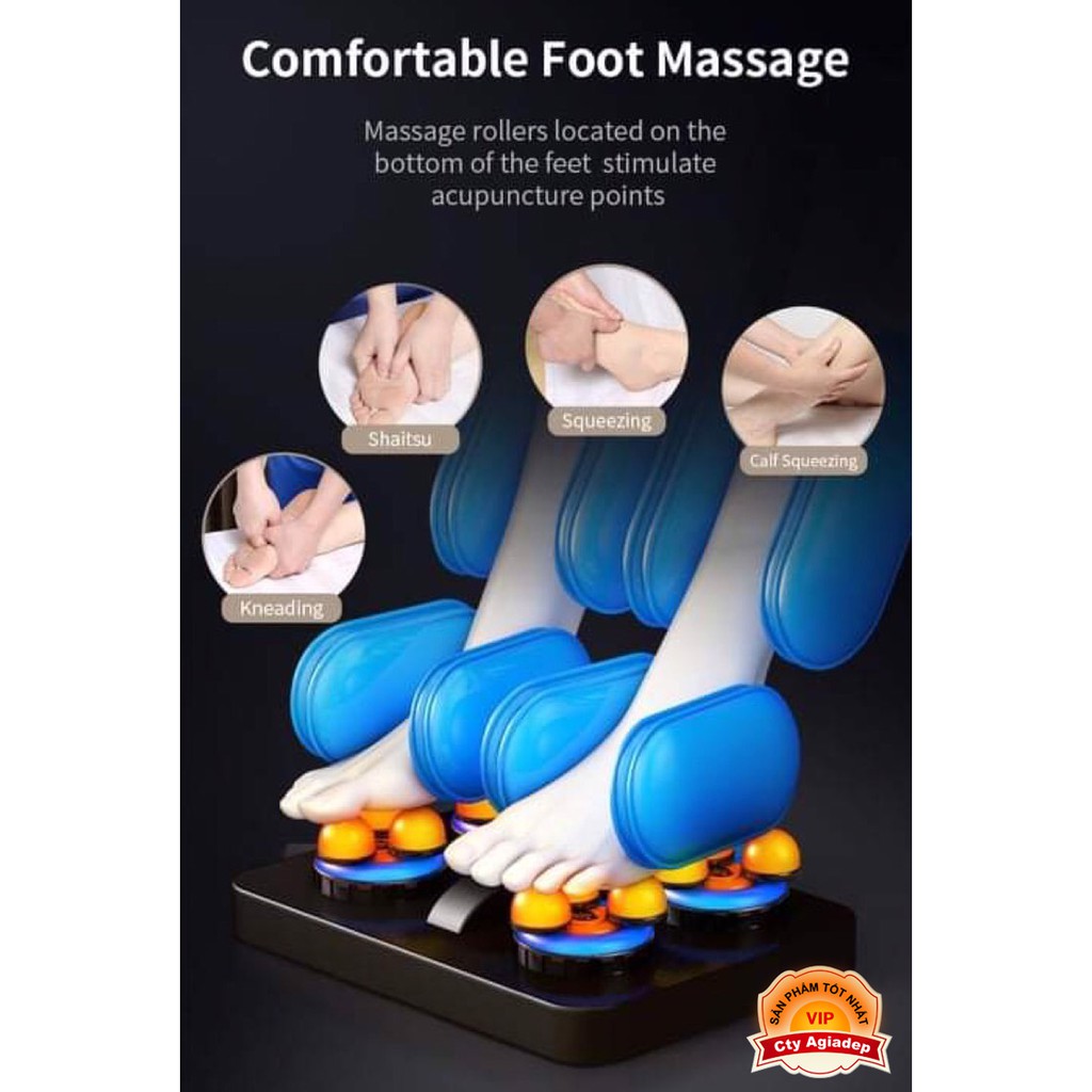 Ghế massage phi thuyền 3D Siêu xịn Luxury ADG màn cảm ứng trị liệu đa chế độ - Màu trắng