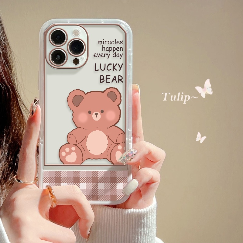 Ốp Điện Thoại TPU Mềm Chống Sốc In Hình Gấu Nâu Dễ Thương Cho IPhone 11 12 13 Pro MAX 7 8 Plus X XS XR MAX 6 6S SE 2020