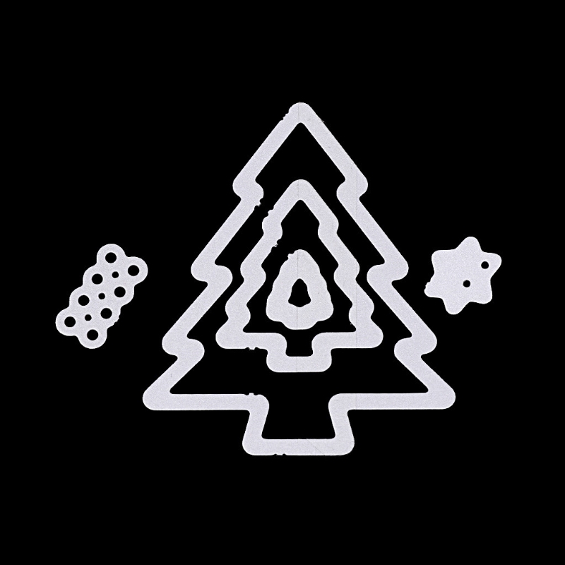 love* Christmas Tree Cutting Dies Stencils Template DIY Scrapbook Album Embossing Card