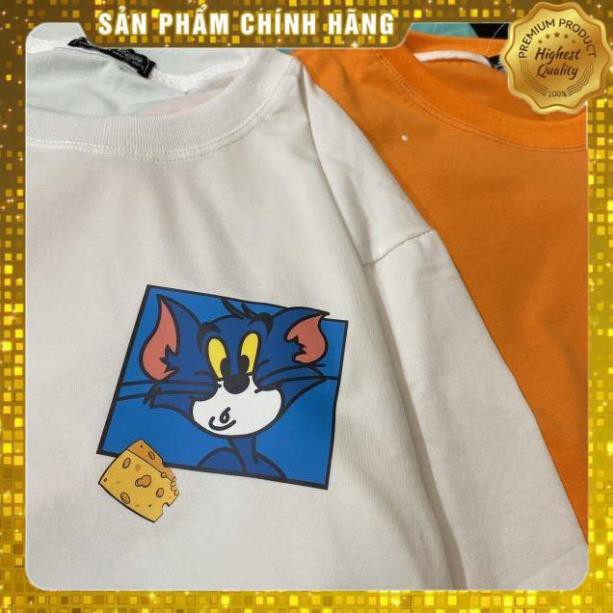 Áo Thun 💯% Hình Thật tay lỡ Unisex Mèo phô mai