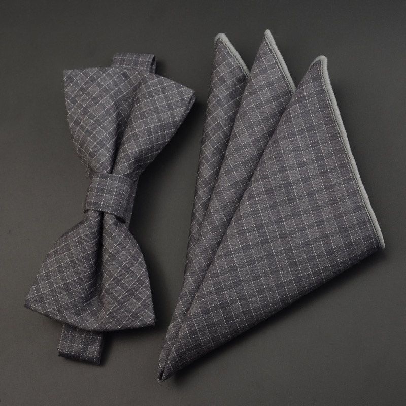 Nơ Cổ Áo Vest Màu Đen Xám Phong Cách Thu Đông Dành Cho Nam