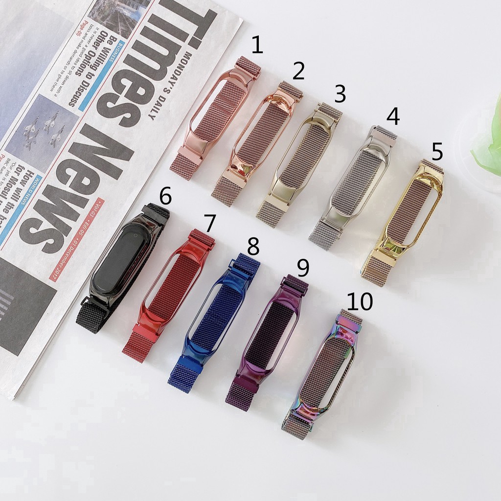 Dây đeo thay thế bằng thép không gỉ cho for Xiaomi Mi Band 5 6
