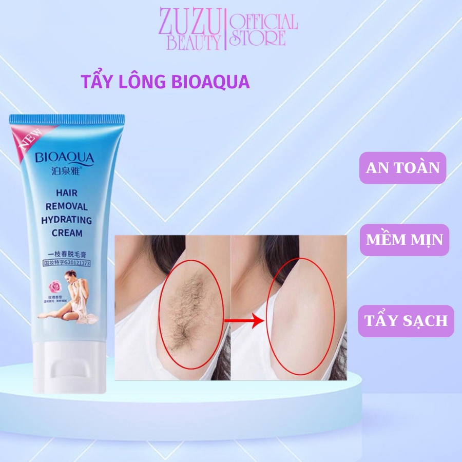 Kem tẩy lông Bioaua mẫu mới cải tiến, tẩy sạch chân lông có kèm dưỡng
