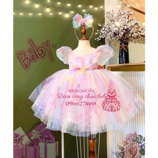 Váy ngựa thần pony Đầm Công Chúa Unicorn Cho Bé Gái Cao Cấp tặng Kèm Cài Đầu Cute
