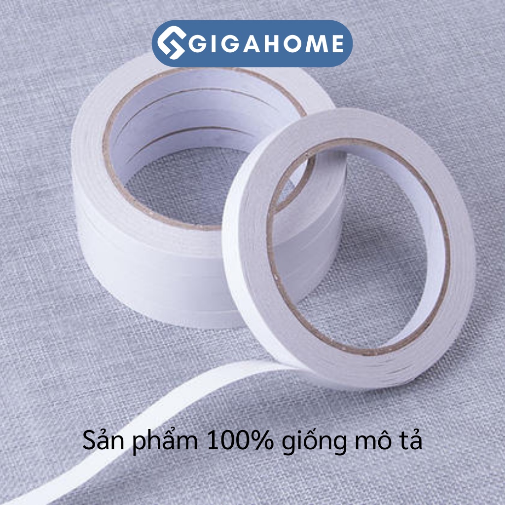 Cuộn Băng Keo 2 Mặt GIGAHOME 0.8cmx6m Siêu Bám Dính 6556
