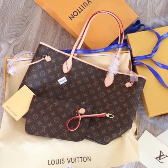 Túi lv size 40 hàng cao cấp chất da mềm sụn xách nặng tay
