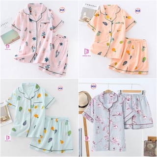 Bộ pijama thô đũi nhật mặc hè cực mát n2
