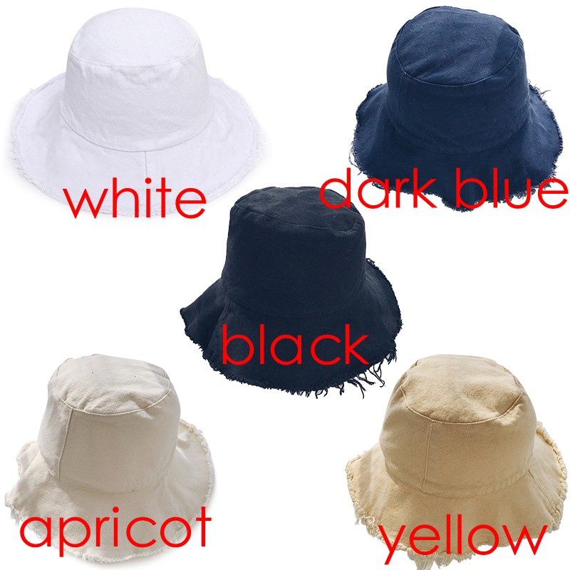 Mũ bucket màu trơn phong cách ngọt ngào cho phái nữ