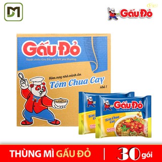 Thùng mì Gấu Đỏ 65gr x 30 gói - Hãng Asiafoods phân phối