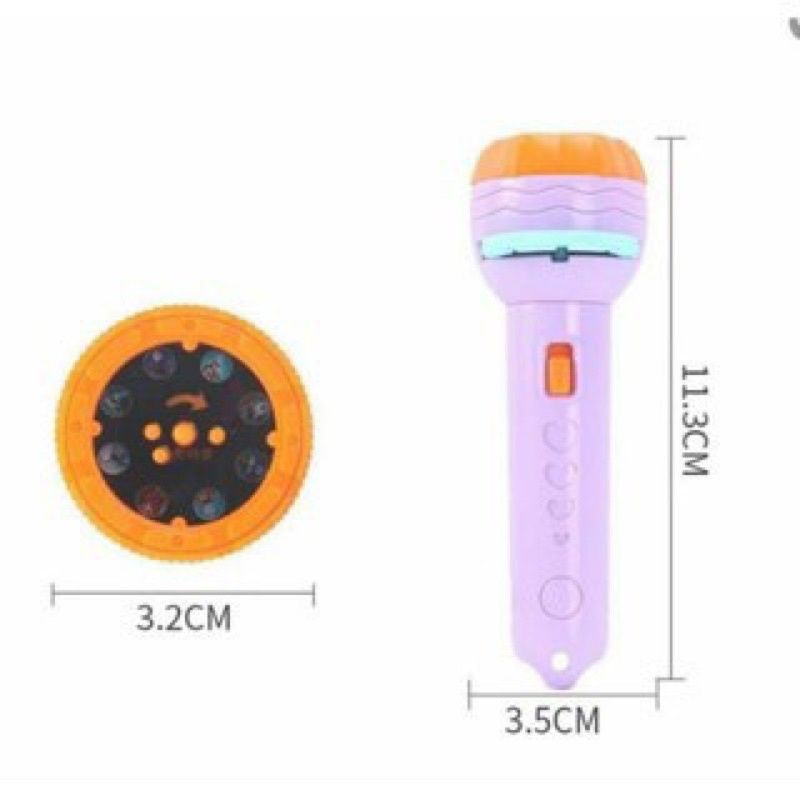 Đèn pin chiếu 80 hình 3D cho bé, đèn chiếu thông minh