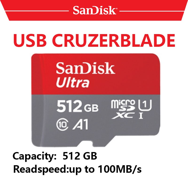 Thẻ Nhớ Sandisk 512gb 100mb / S Ultra Micro Sd Micro Sdhc Class 10